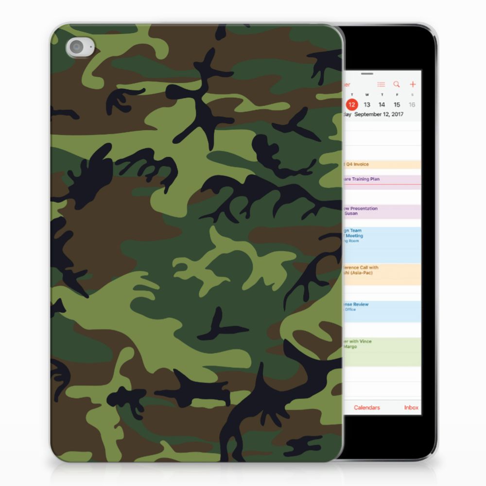 Apple iPad Mini 4 Tablethoesje Design Army Dark