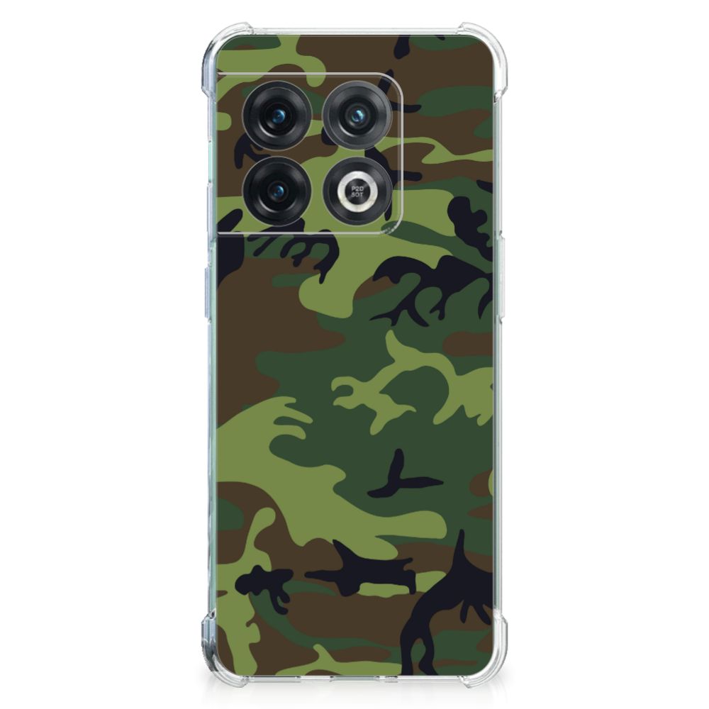 OnePlus 10 Pro Doorzichtige Silicone Hoesje Army Dark