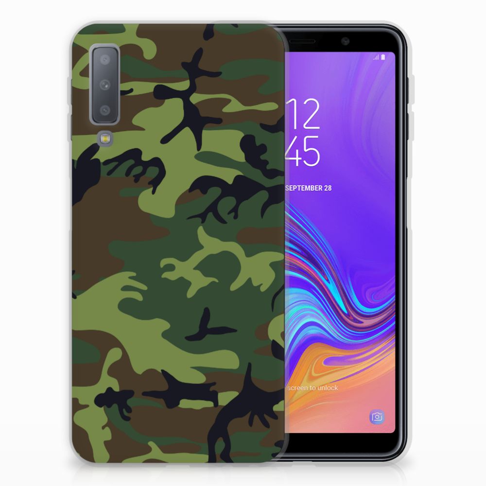 Samsung Galaxy A7 (2018) TPU bumper Army Dark