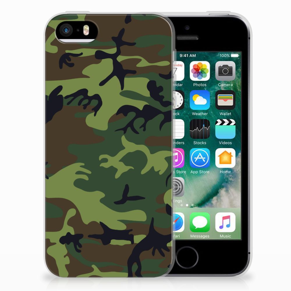 Apple iPhone SE | 5S TPU Hoesje Design Army Dark