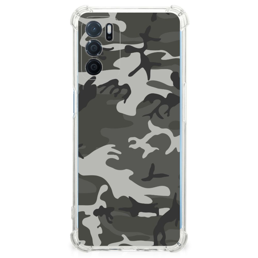 OPPO A16 | A16s | A54s Doorzichtige Silicone Hoesje Army Light