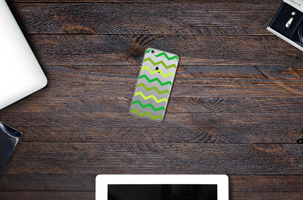Apple iPhone 6 | 6s TPU bumper Zigzag Groen