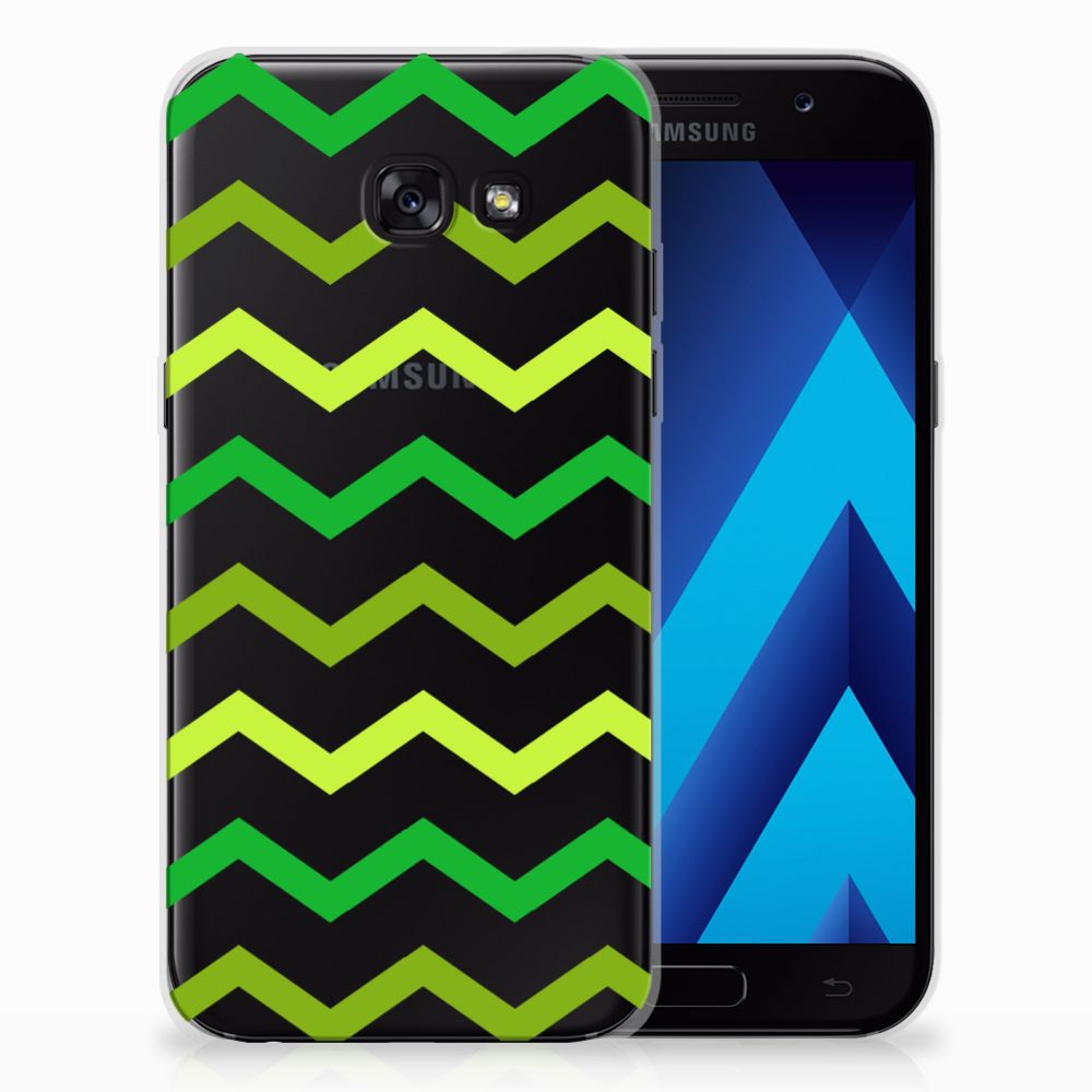 Samsung Galaxy A5 2017 Uniek TPU Hoesje Zigzag Groen
