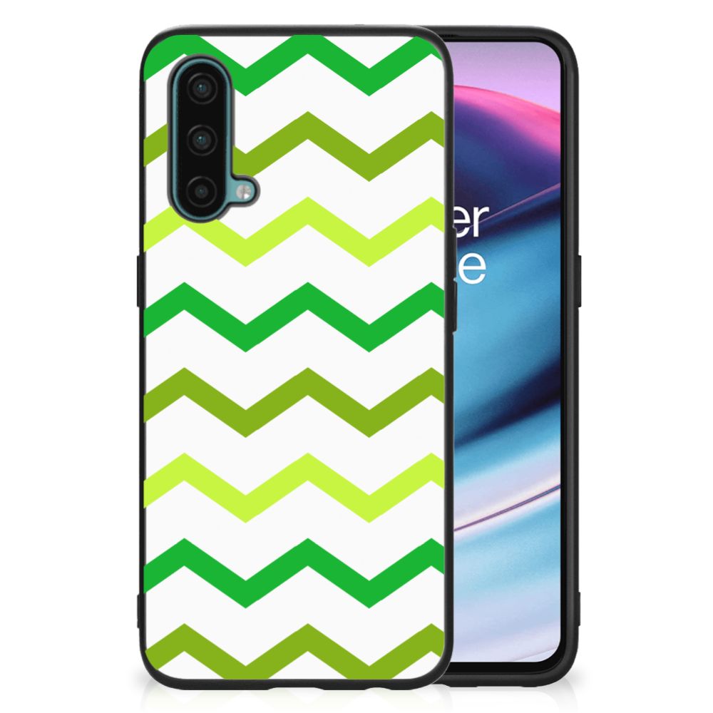 OnePlus Nord CE 5G Back Case Zigzag Groen