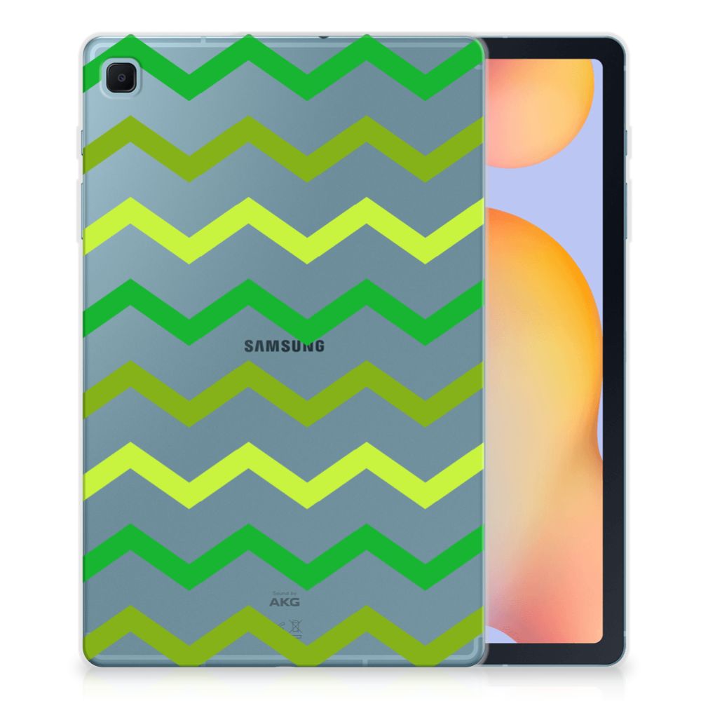 Samsung Galaxy Tab S6 Lite | S6 Lite (2022) Hippe Hoes Zigzag Groen