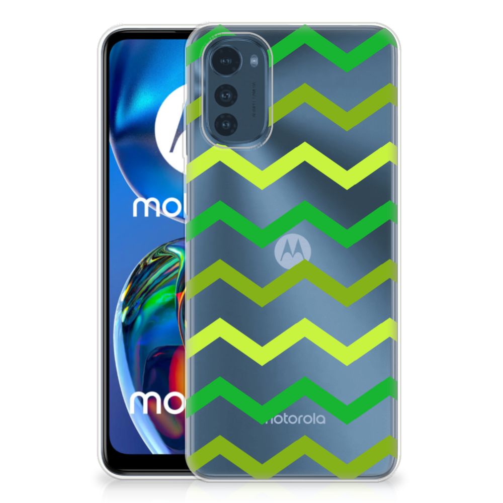 Motorola Moto E32/E32s TPU bumper Zigzag Groen