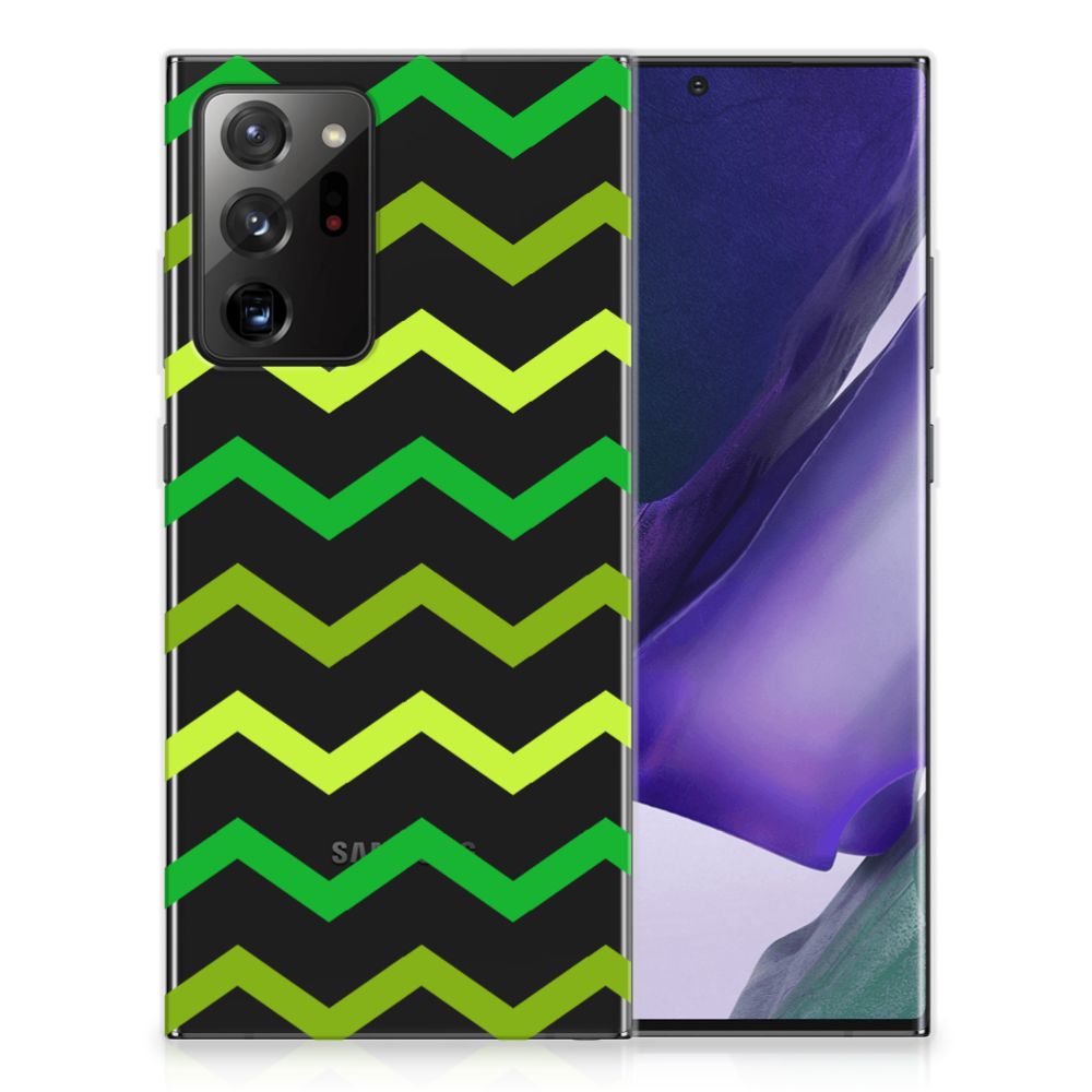 Samsung Galaxy Note20 Ultra TPU bumper Zigzag Groen