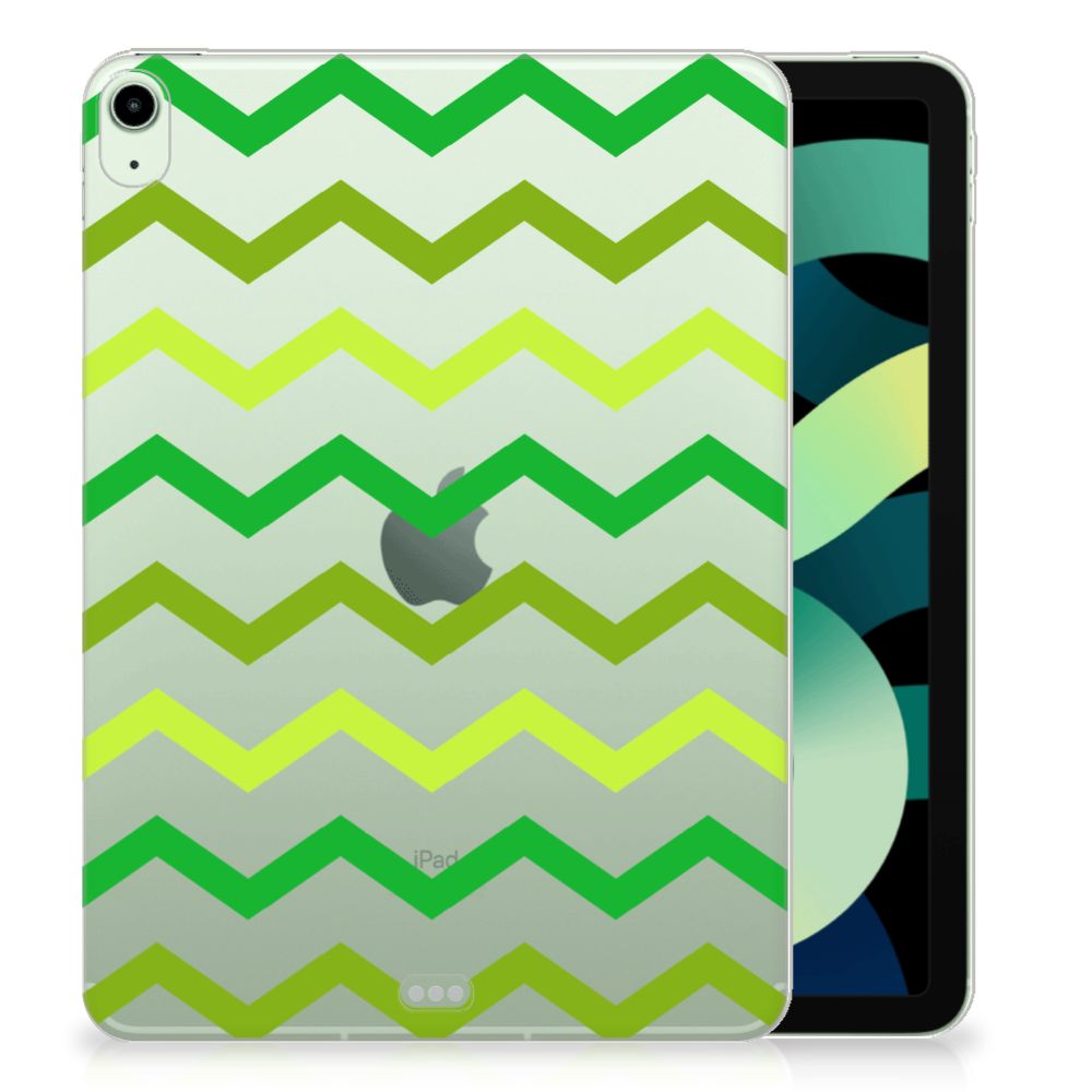 iPad Air (2020/2022) 10.9 inch Hippe Hoes Zigzag Groen