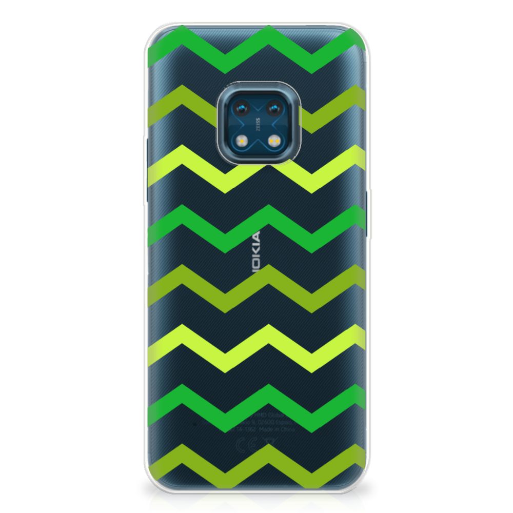 Nokia XR20 TPU bumper Zigzag Groen