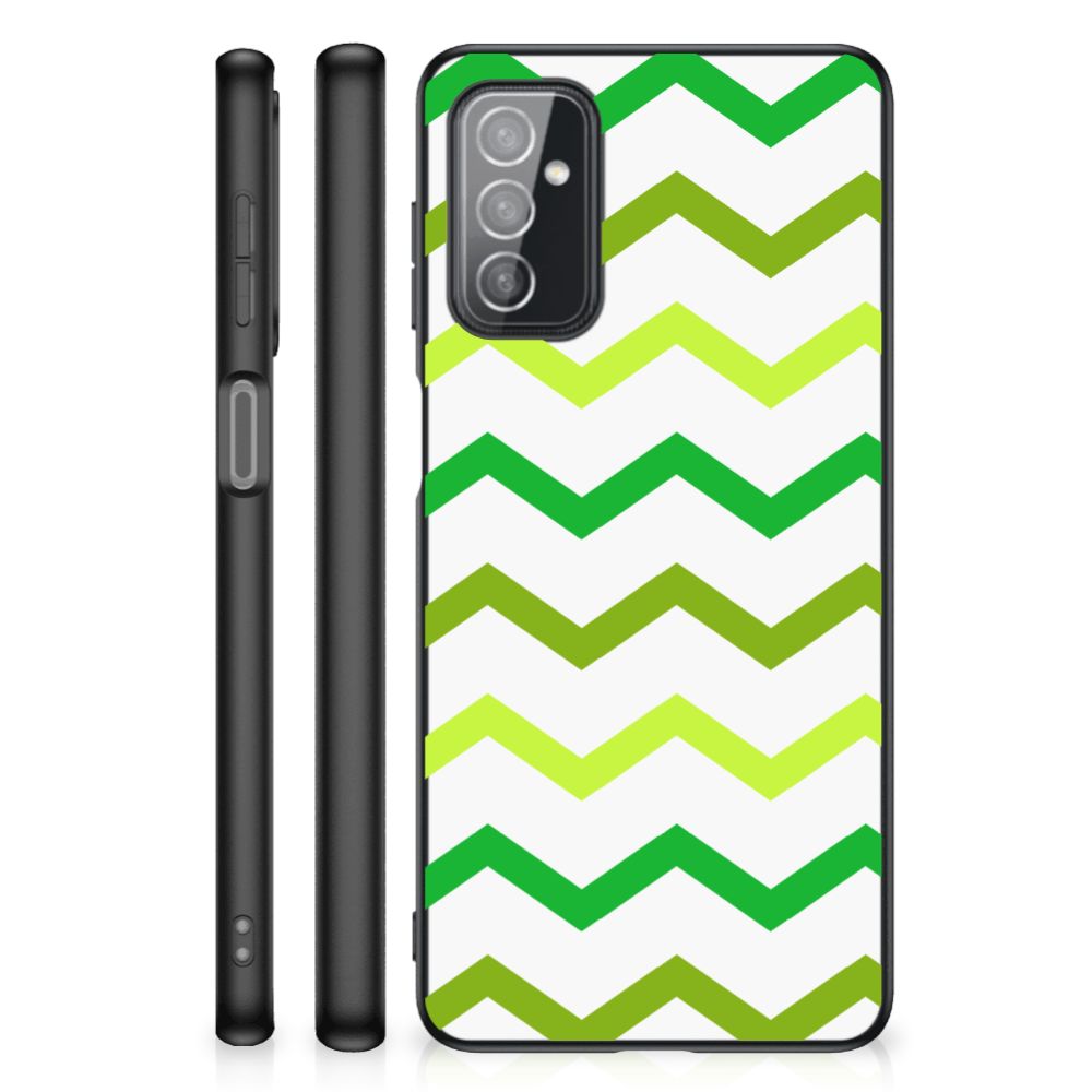 Samsung Galaxy M52 Back Case Zigzag Groen