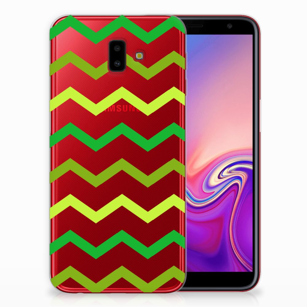 Samsung Galaxy J6 Plus (2018) TPU bumper Zigzag Groen