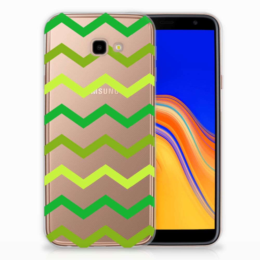 Samsung Galaxy J4 Plus (2018) TPU bumper Zigzag Groen