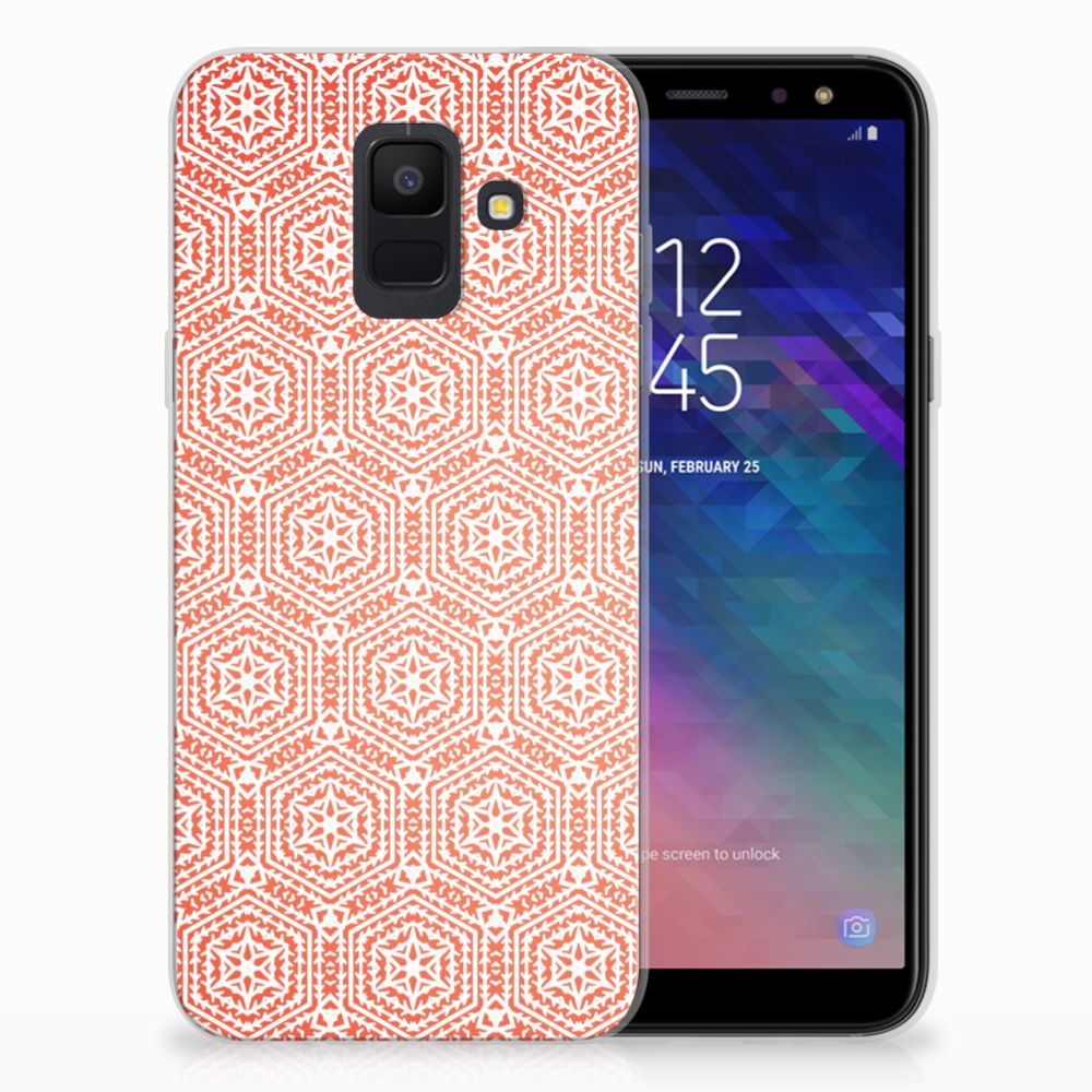 Samsung Galaxy A6 (2018) TPU bumper Pattern Orange