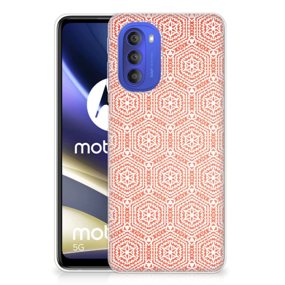 Motorola Moto G51 5G TPU bumper Pattern Orange
