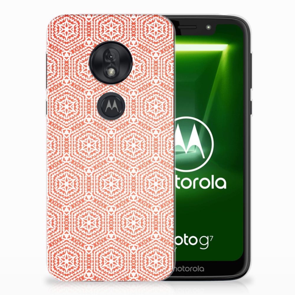 Motorola Moto G7 Play TPU bumper Pattern Orange