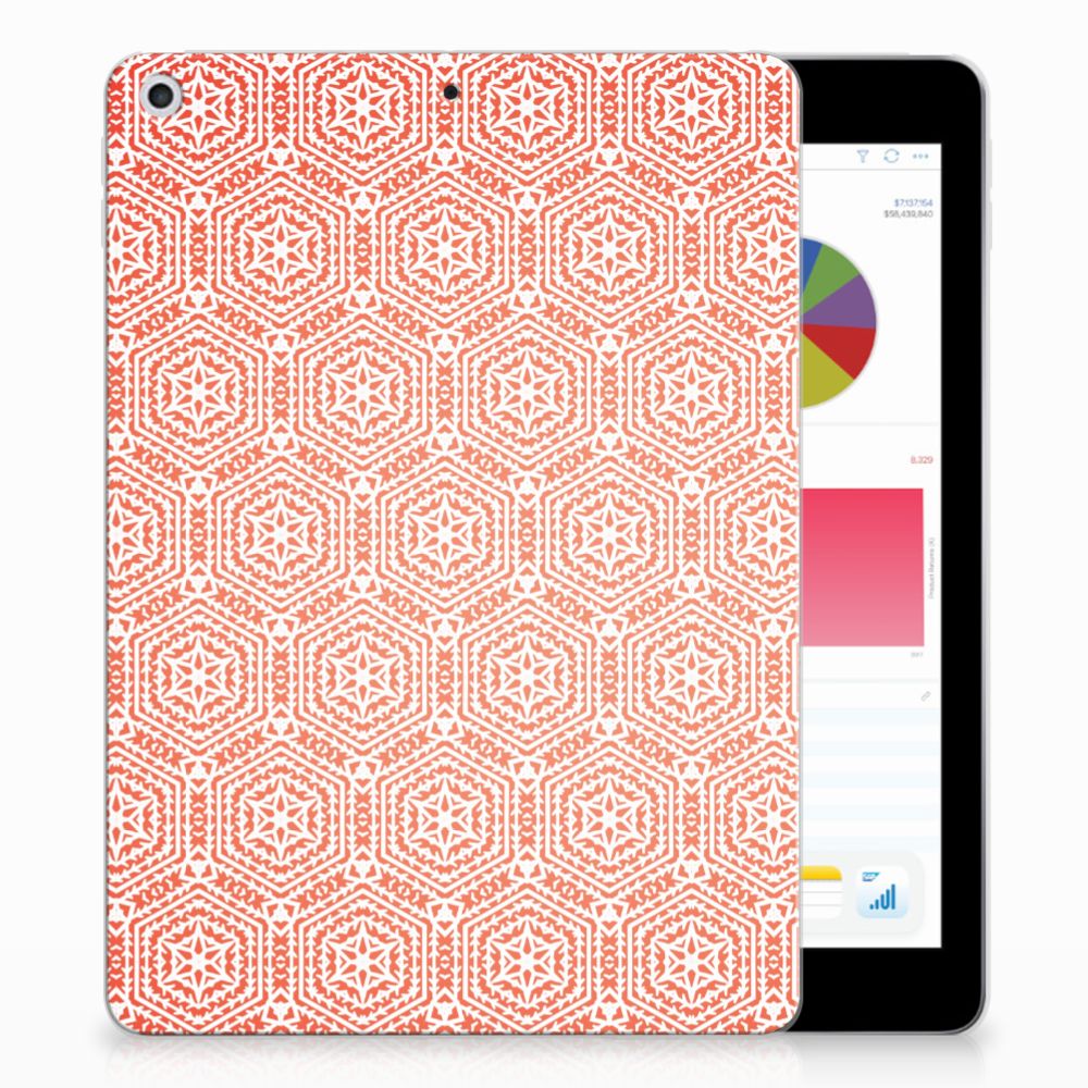Apple iPad 9.7 2018 | 2017 Uniek Tablethoesje Pattern Orange