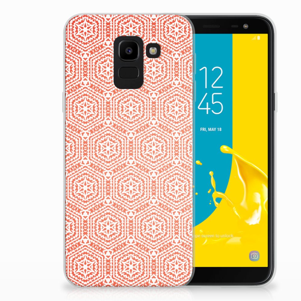 Samsung Galaxy J6 2018 TPU bumper Pattern Orange