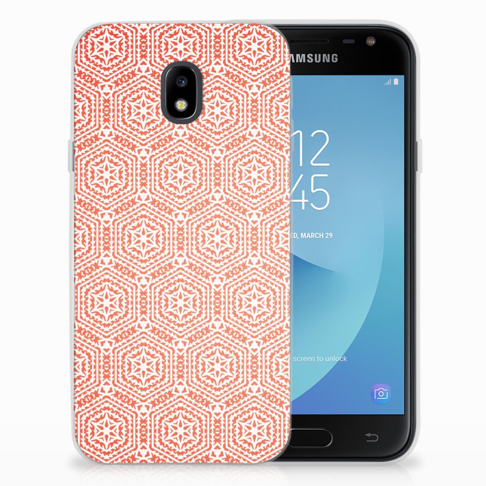 Samsung Galaxy J3 2017 TPU bumper Pattern Orange
