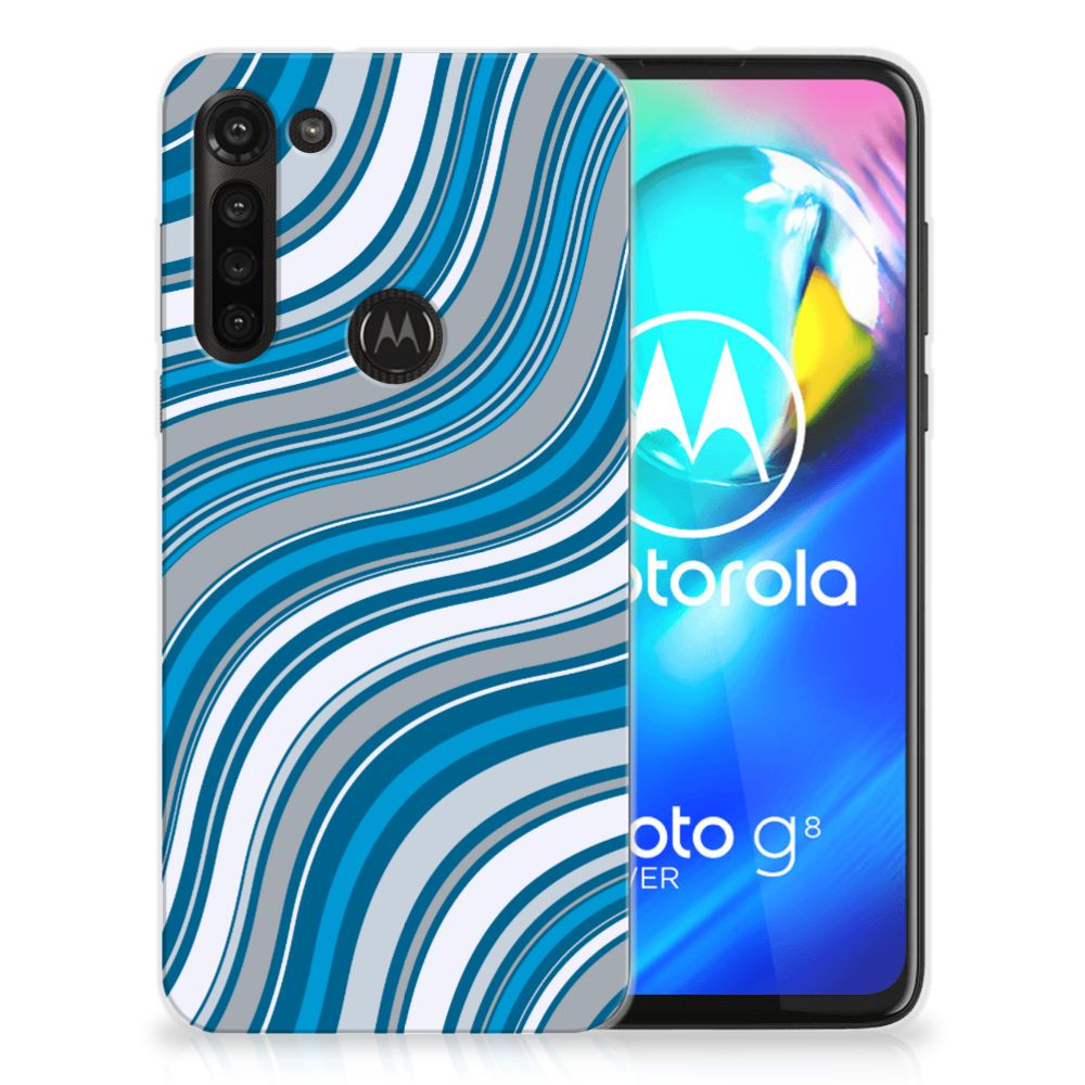 Motorola Moto G8 Power TPU bumper Waves Blue