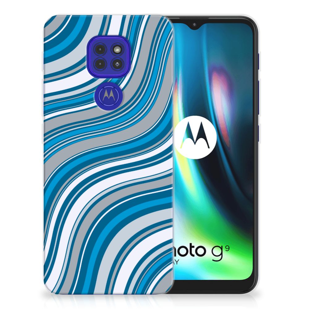 Motorola Moto G9 Play | E7 Plus TPU bumper Waves Blue