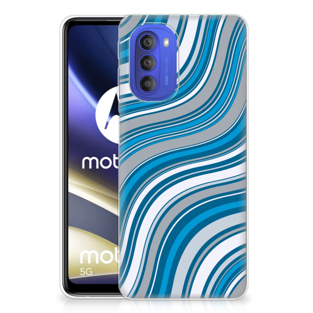 Motorola Moto G51 5G TPU bumper Waves Blue
