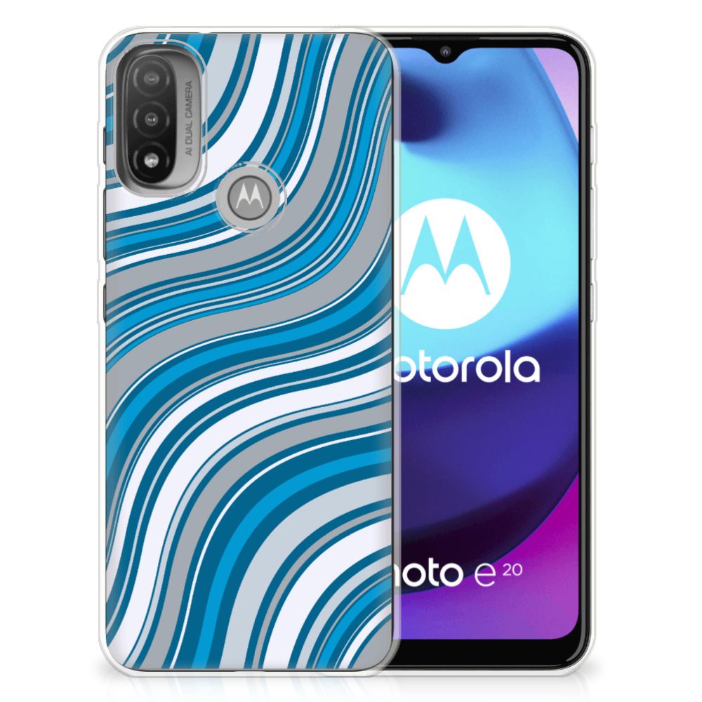 Motorola Moto E20 | E40 TPU bumper Waves Blue