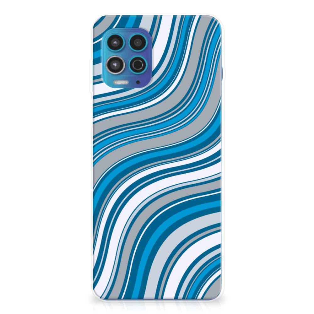 Motorola Moto G100 TPU bumper Waves Blue