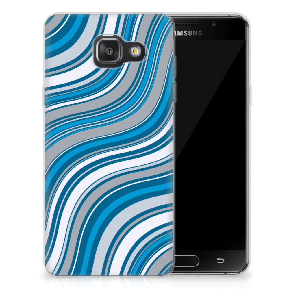 Samsung Galaxy A3 2016 TPU Hoesje Design Waves Blue