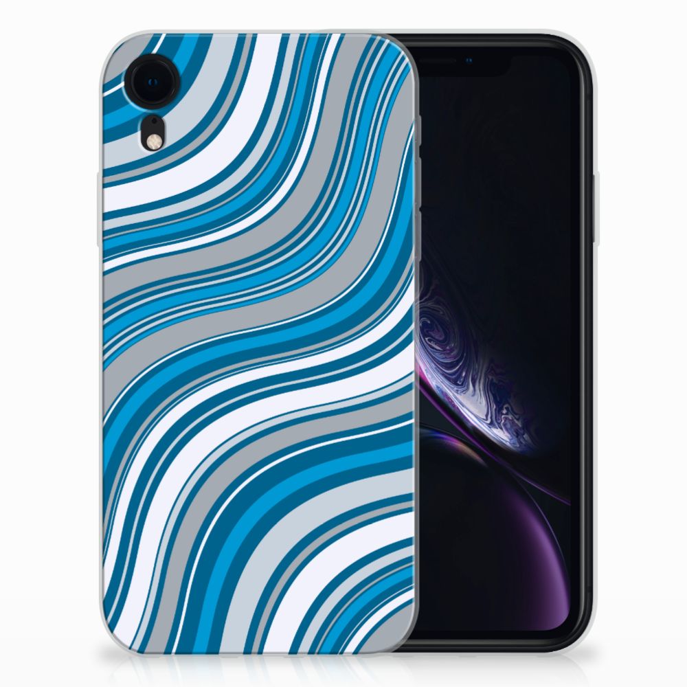 Apple iPhone Xr TPU bumper Waves Blue