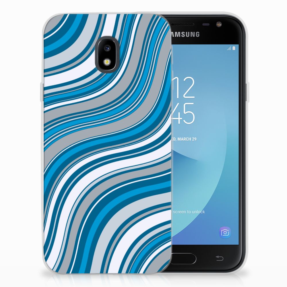 Samsung Galaxy J3 2017 TPU bumper Waves Blue