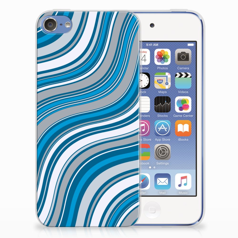 Apple iPod Touch 5 | 6 TPU Hoesje Design Waves Blue