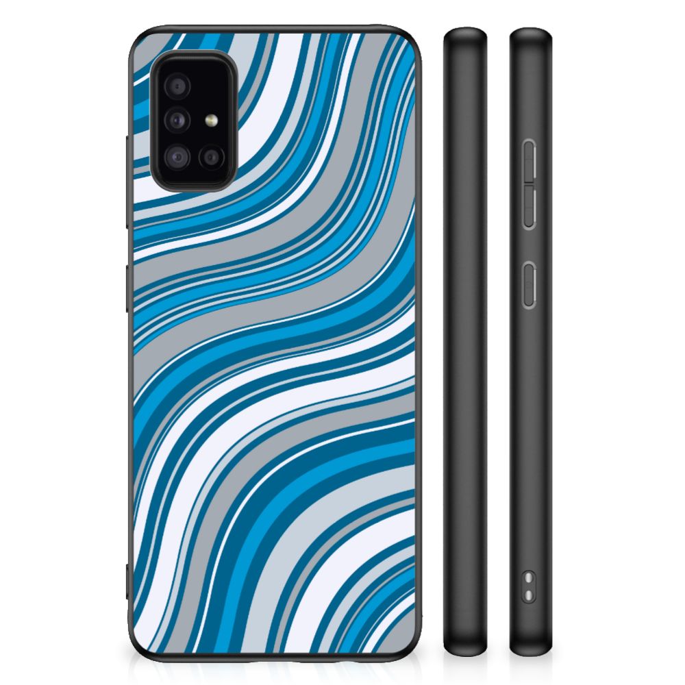 Samsung Galaxy A51 Bumper Case Waves Blue