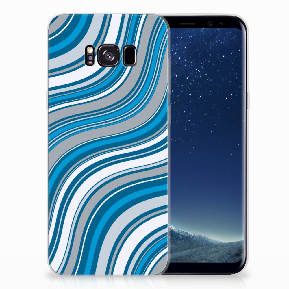Samsung Galaxy S8 Plus TPU Hoesje Design Waves Blue