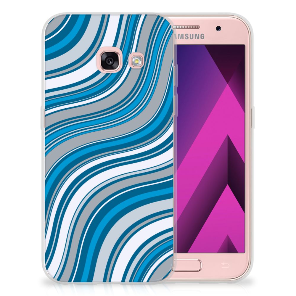 Samsung Galaxy A3 2017 TPU Hoesje Design Waves Blue
