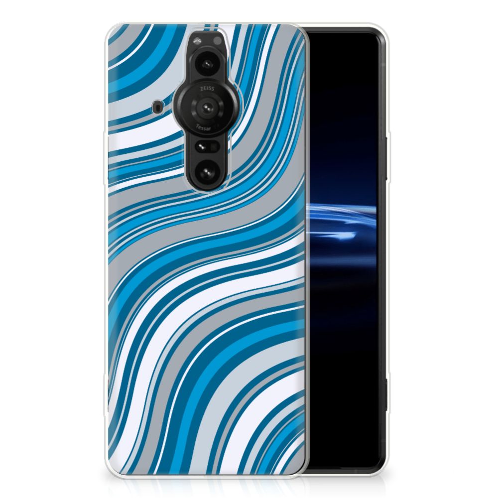 Sony Xperia Pro-I TPU bumper Waves Blue