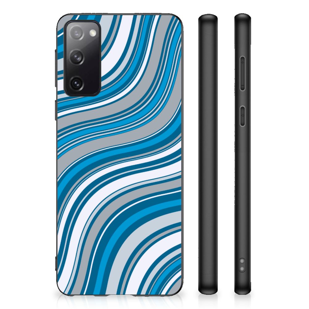 Samsung Galaxy S20 Bumper Case Waves Blue