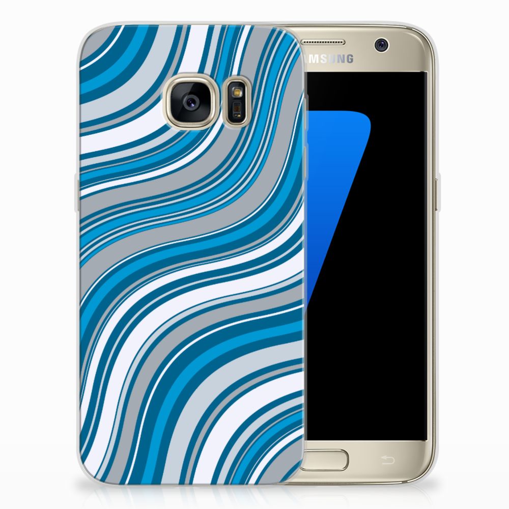 Samsung Galaxy S7 TPU bumper Waves Blue