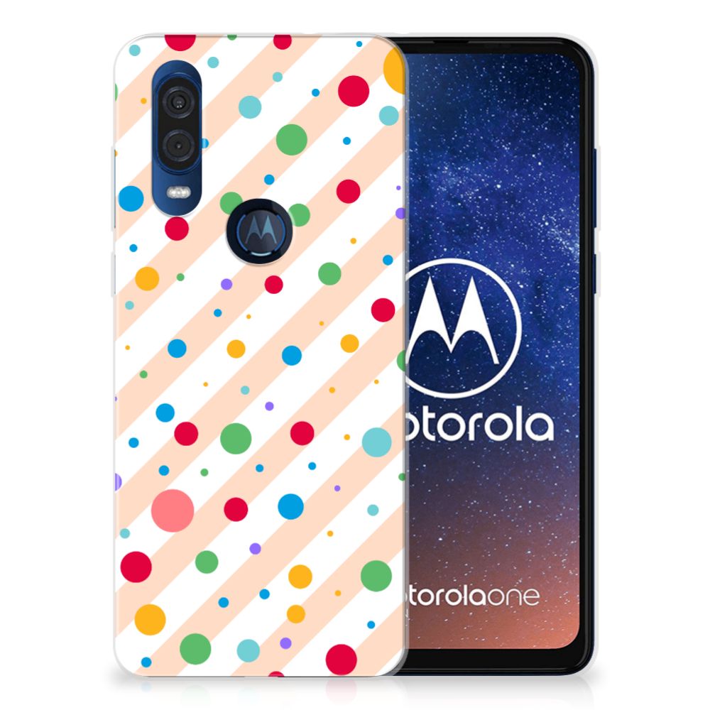 Motorola One Vision TPU bumper Dots