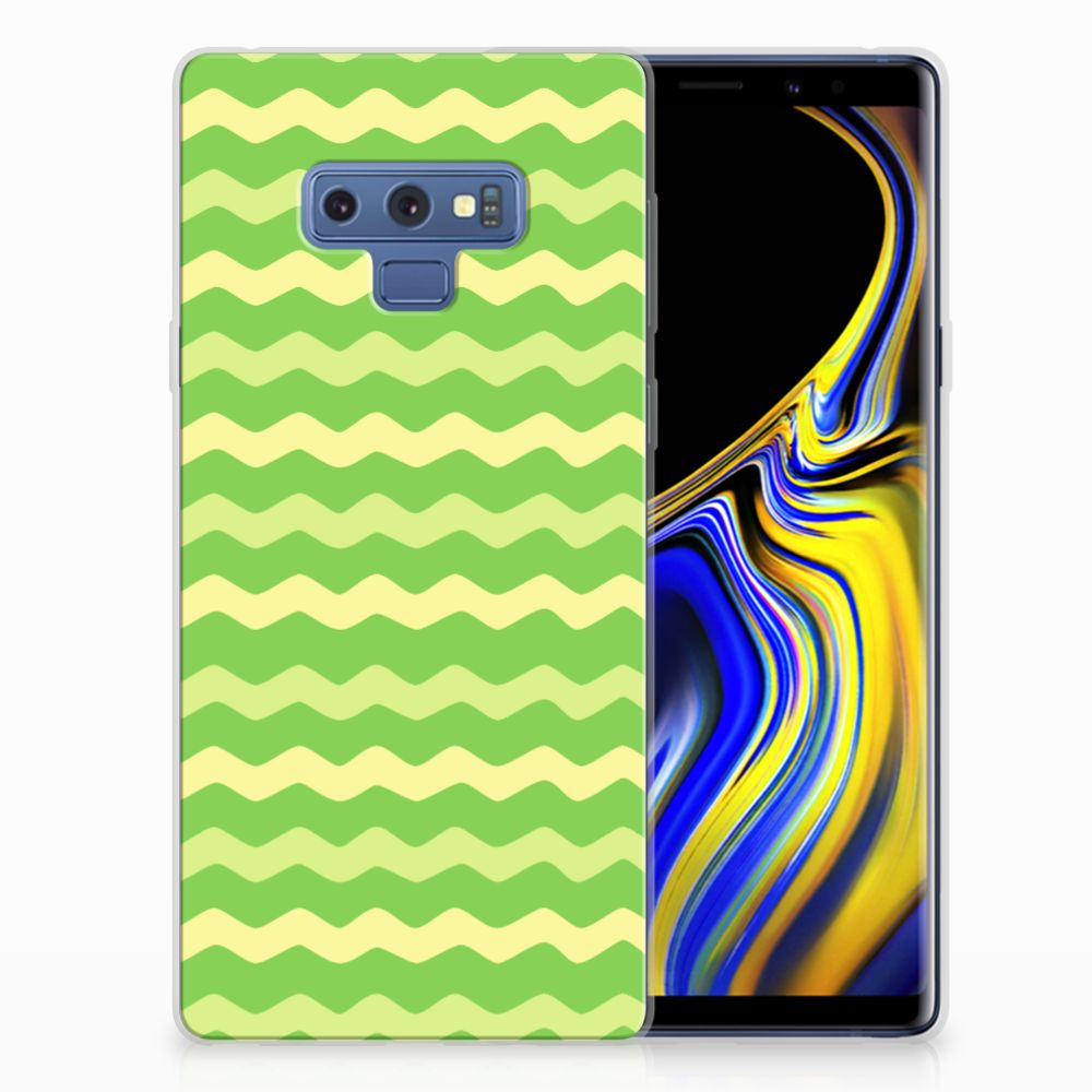 Samsung Galaxy Note 9 TPU bumper Waves Green