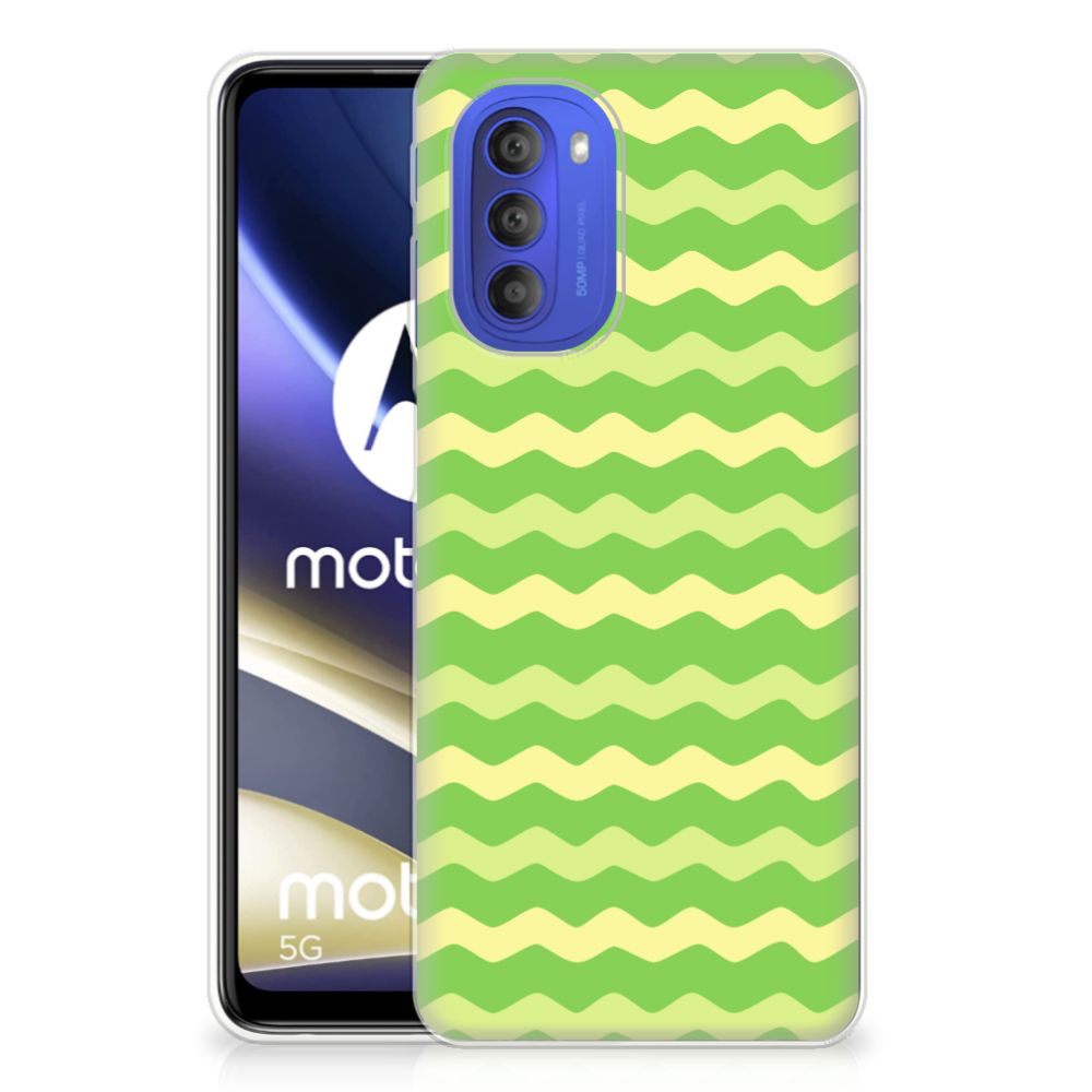 Motorola Moto G51 5G TPU bumper Waves Green