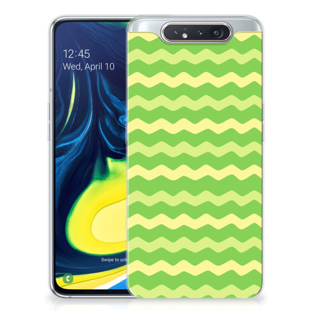 Samsung Galaxy A80 TPU bumper Waves Green
