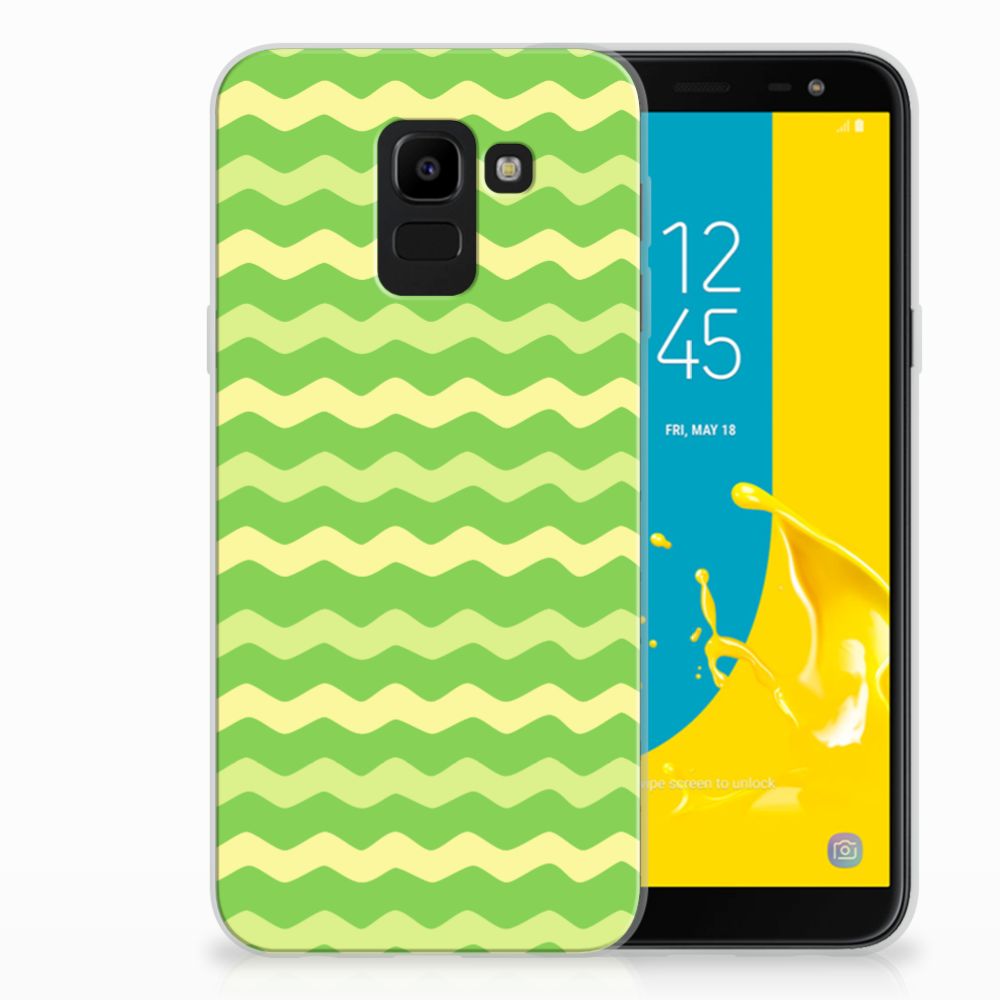 Samsung Galaxy J6 2018 TPU bumper Waves Green