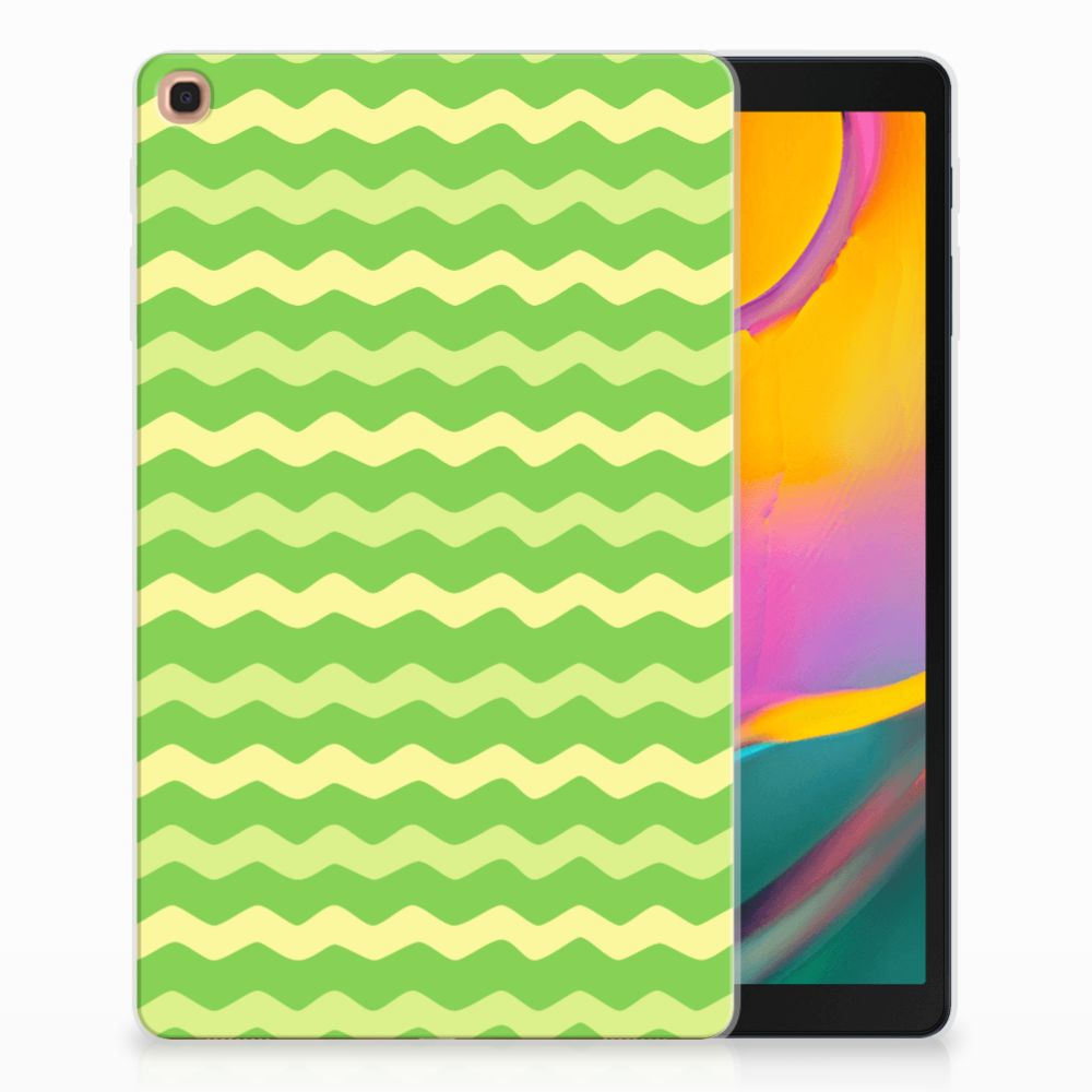 Samsung Galaxy Tab A 10.1 (2019) Tablethoesje Design Waves Green