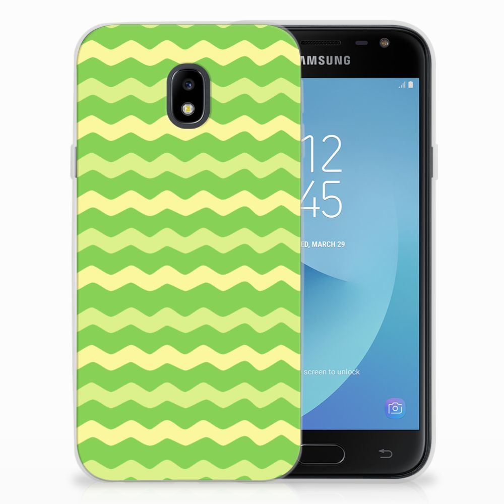Samsung Galaxy J3 2017 TPU bumper Waves Green