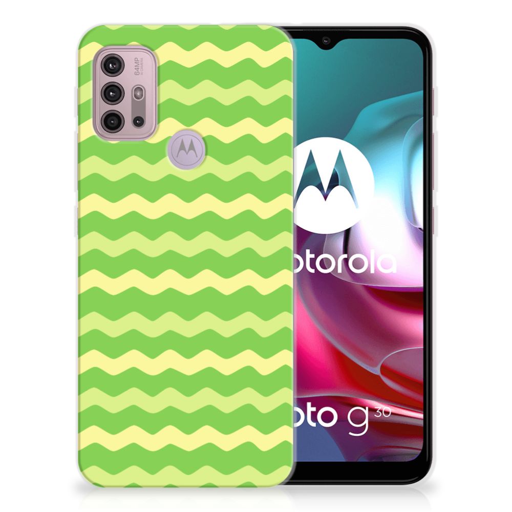 Motorola Moto G30 | G10 TPU bumper Waves Green