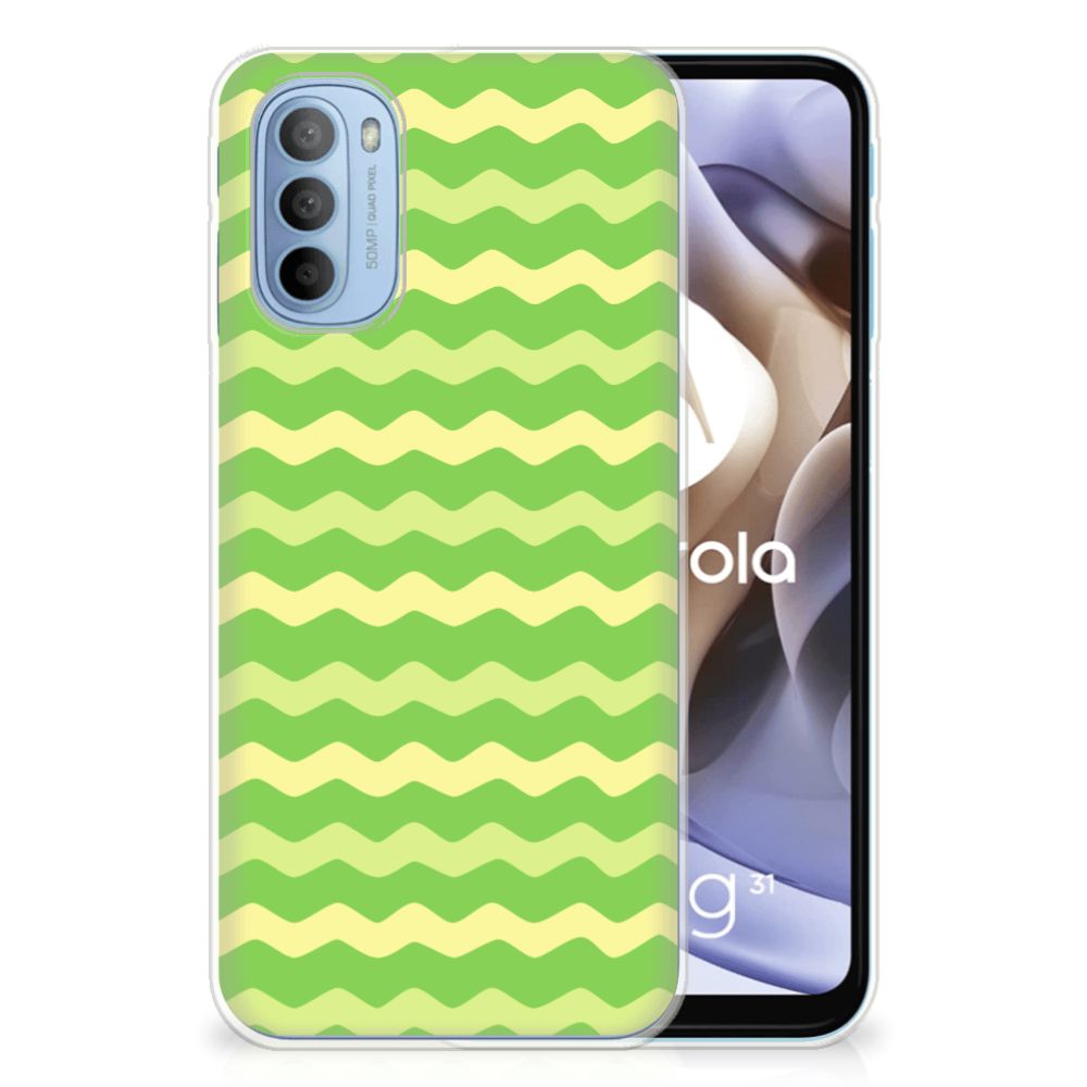 Motorola Moto G31 | G41 TPU bumper Waves Green