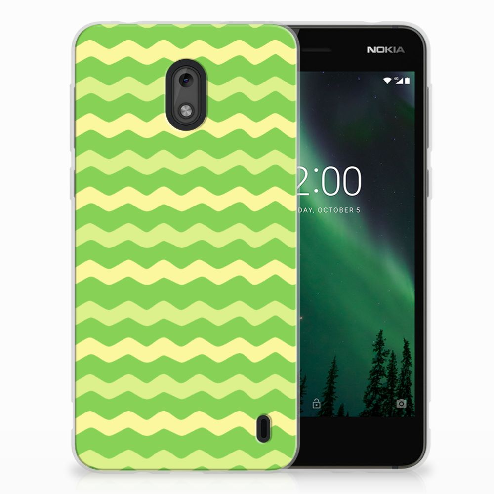 Nokia 2 TPU bumper Waves Green