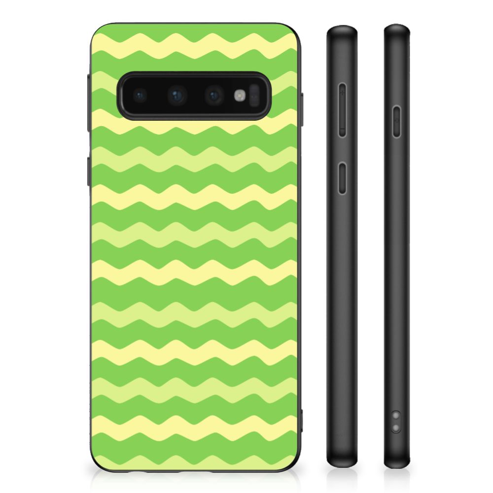 Samsung Galaxy S10 Bumper Case Waves Green