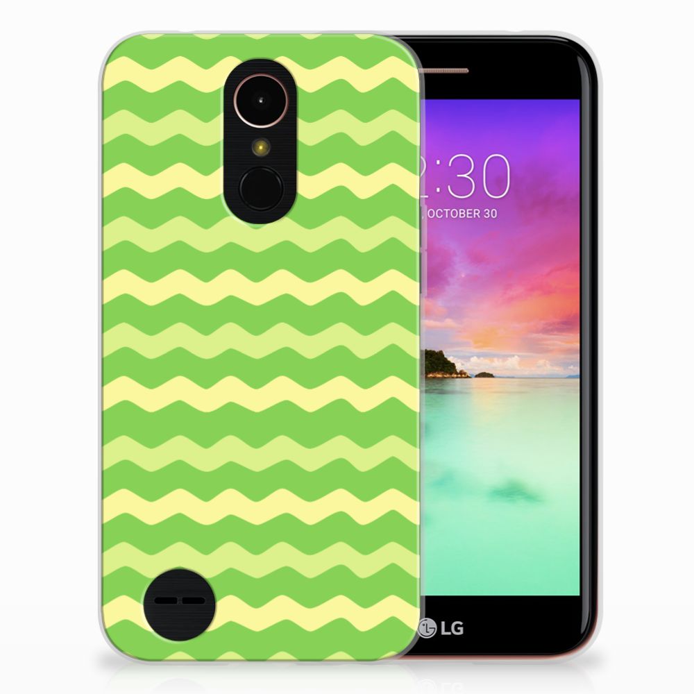 LG K10 2017 TPU bumper Waves Green