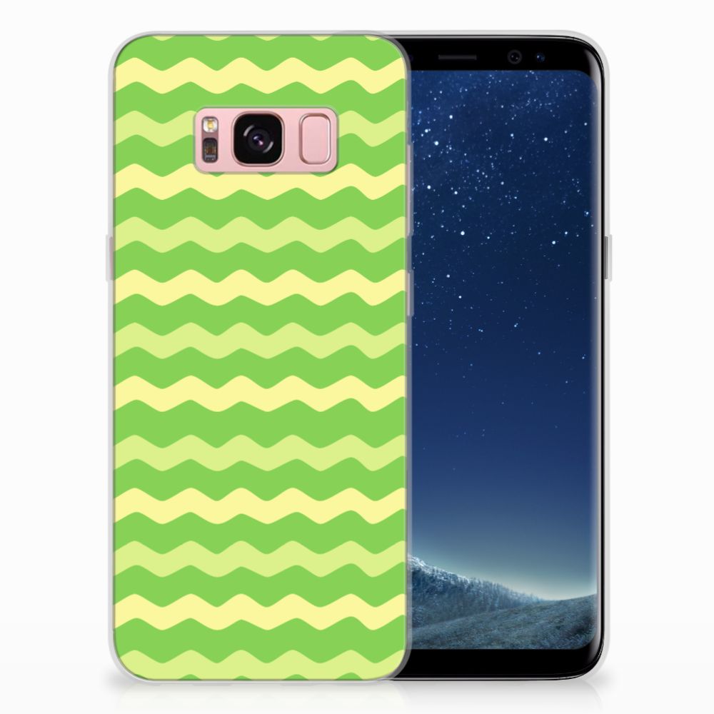 Samsung Galaxy S8 TPU bumper Waves Green